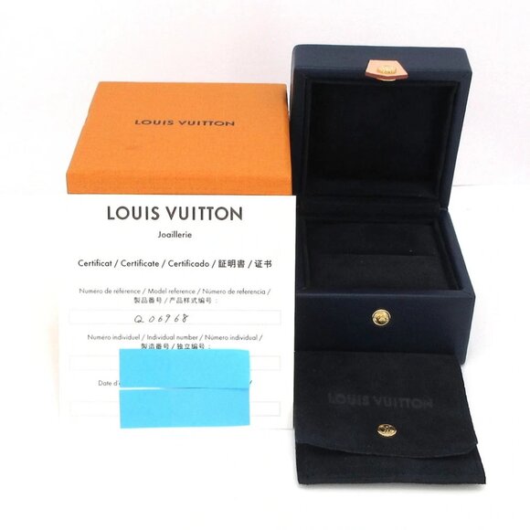 Auth LOUIS VUITTON Hoop Earrings Ombre Blossom Q06968 18K Rose Gold Diamond - Picture 3 of 8